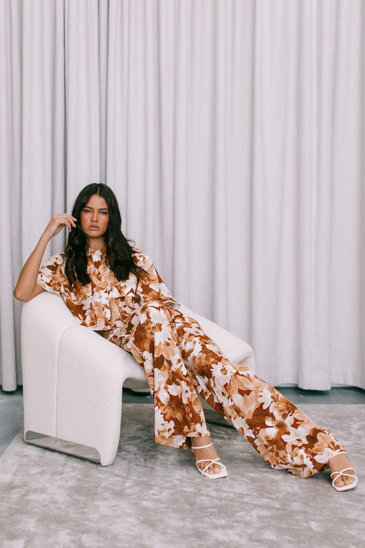 Sempre Pants - Rust Floral