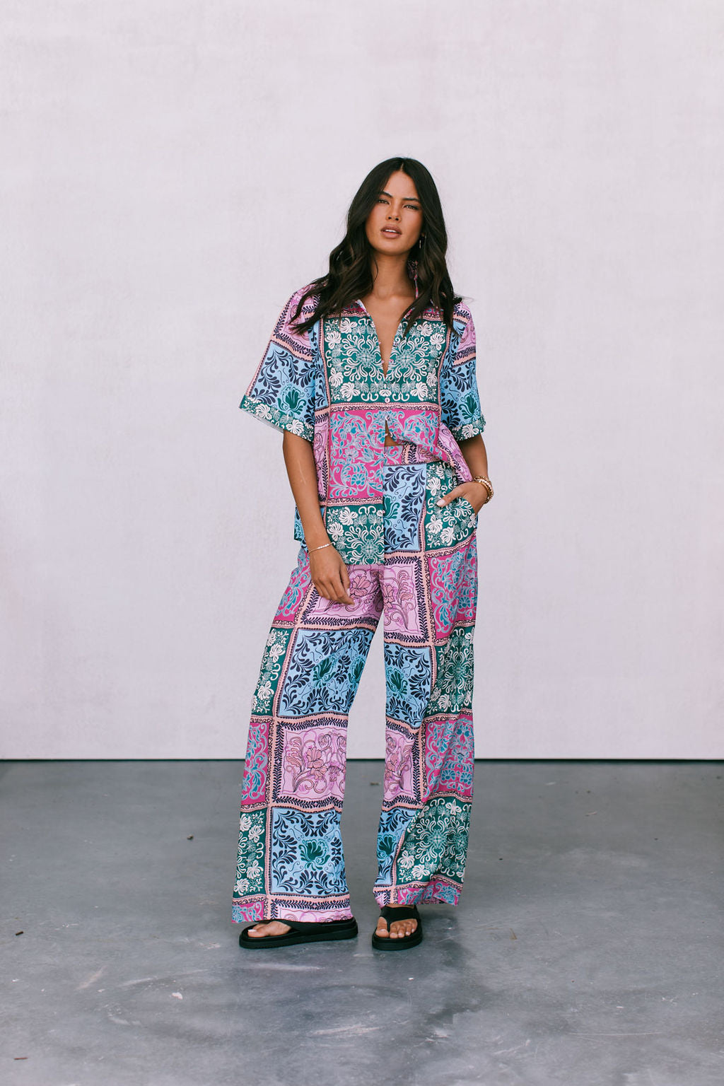 Dante Pants - Paisley Tile Print