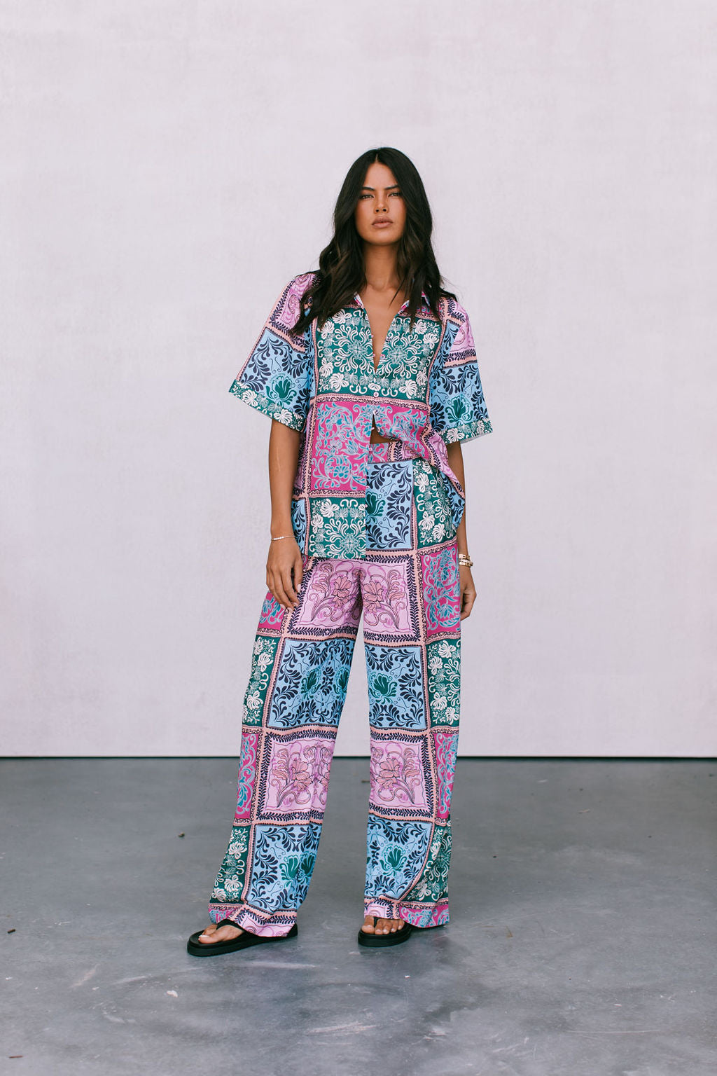 Dante Pants - Paisley Tile Print