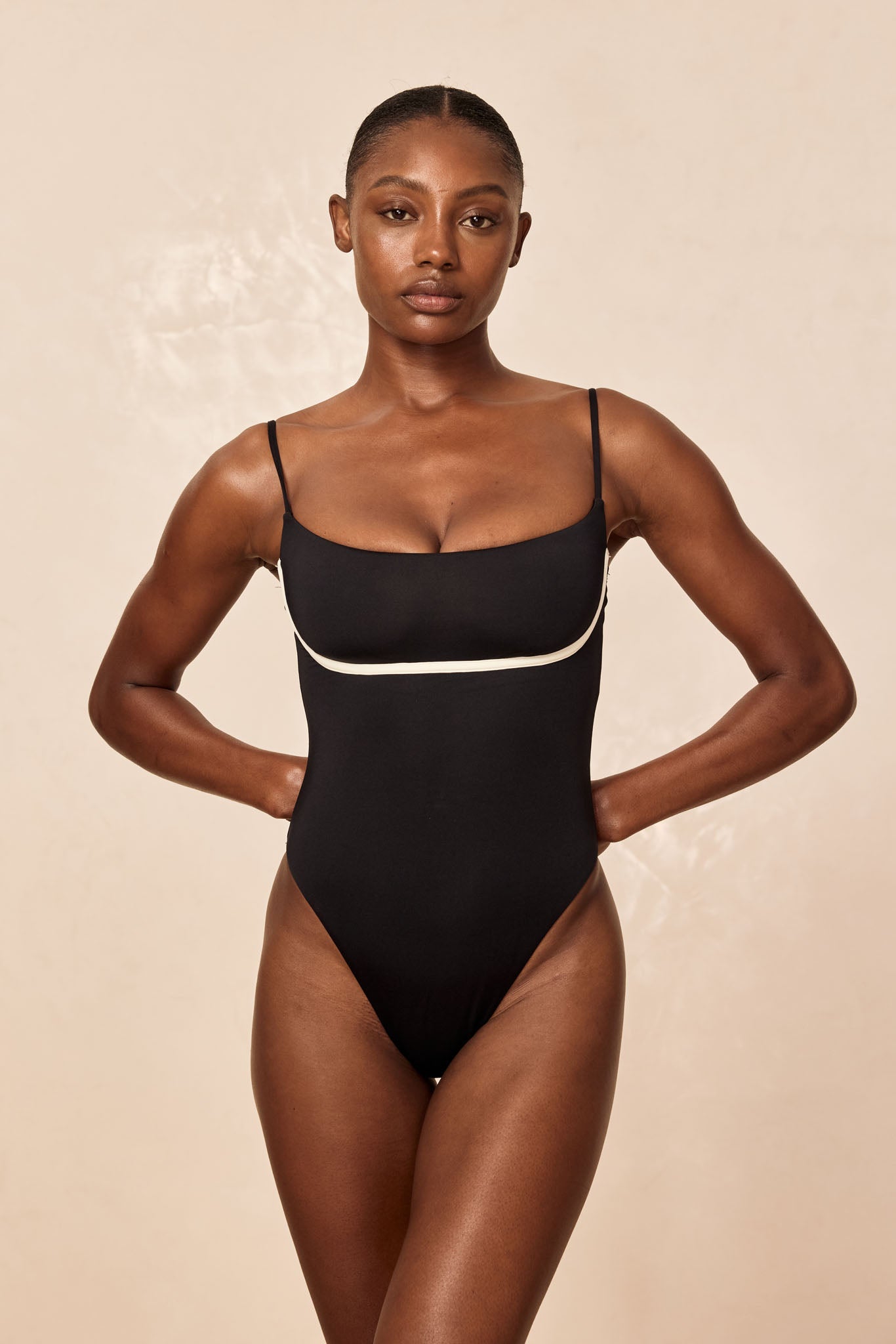 Sausalito One Piece - Black/Ivory
