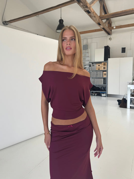 Hera basic top - burgundy