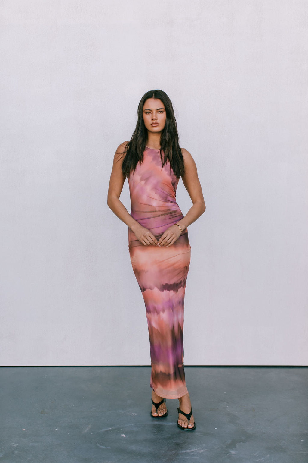 Kayla Maxi Dress - Desert Haze Mesh