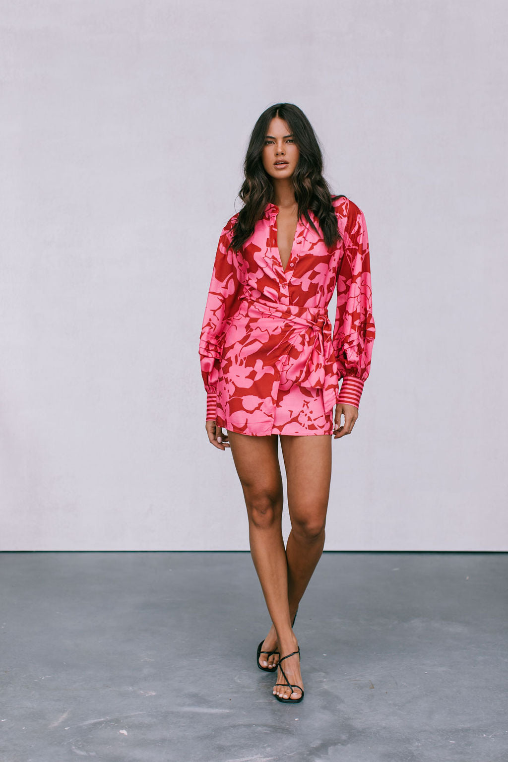 Vigo Mini Skirt - Plum Floral Print