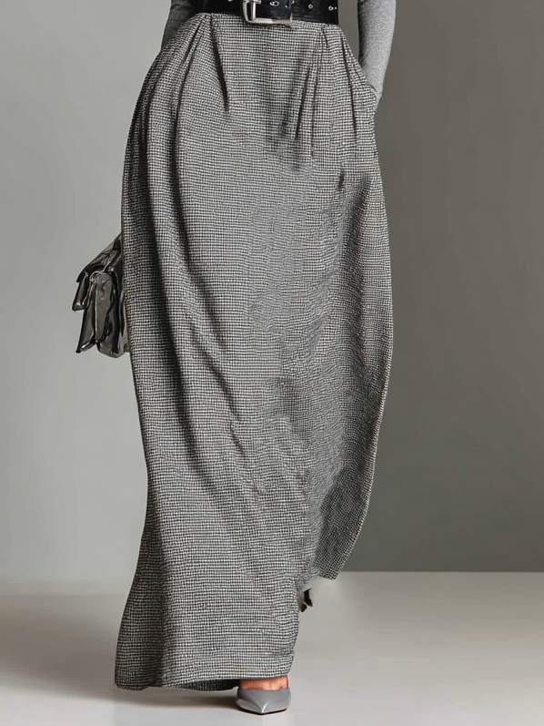 Women's Plaid Tank Maxi Dress (Without Belt) MDA2596H7Y