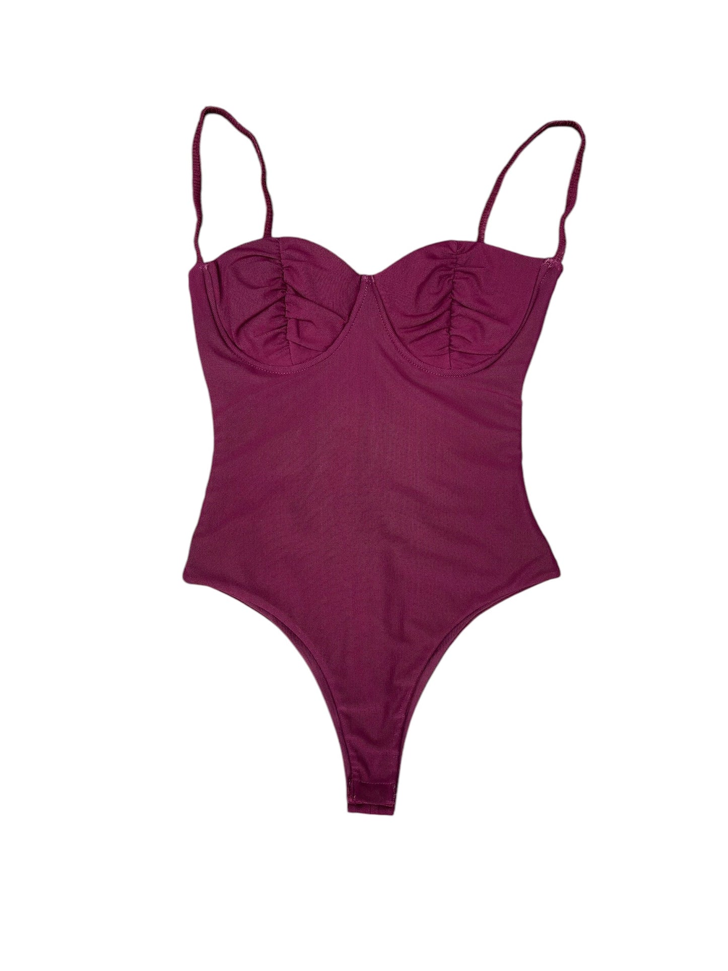 Pip Bodysuit - Plum Mesh