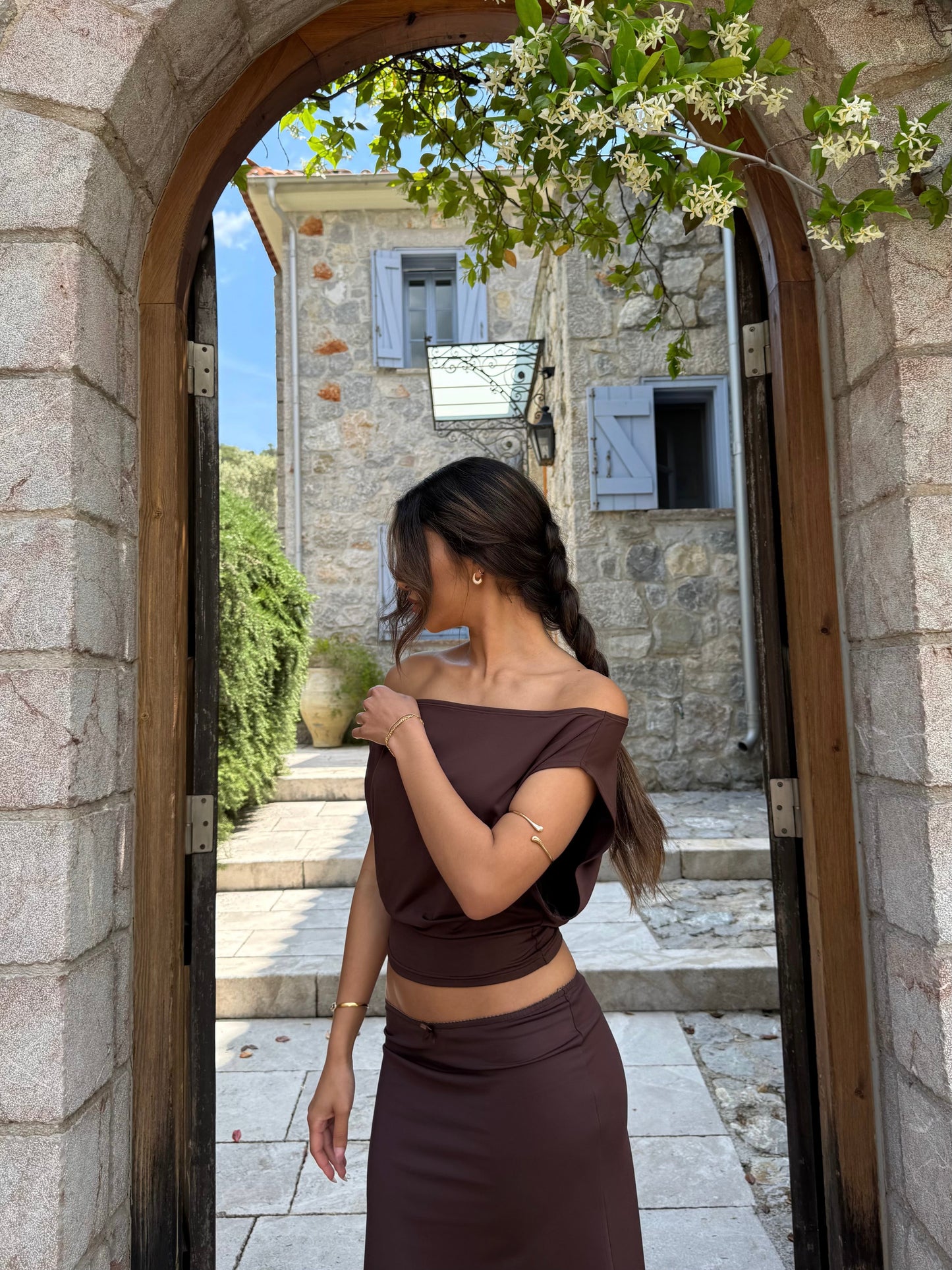 Hera basic top - dark brown