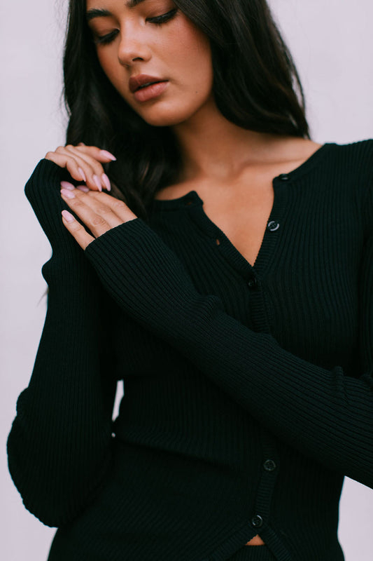 Brianna Knit Top - Black
