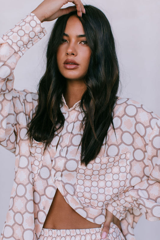 Pisces Shirt - Sienna Tile Print