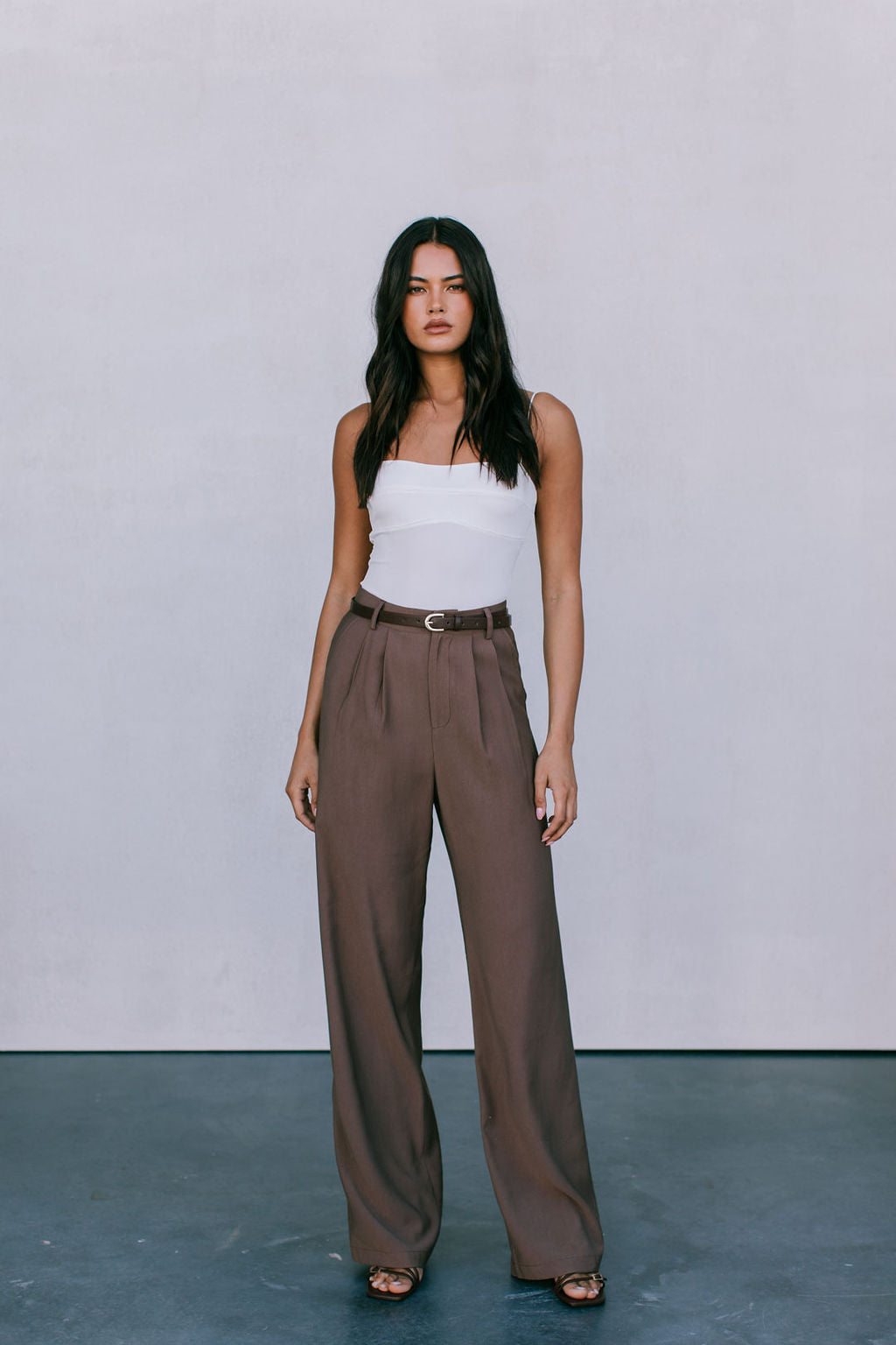 Mayda Tailored Pants - Chocolate Brown