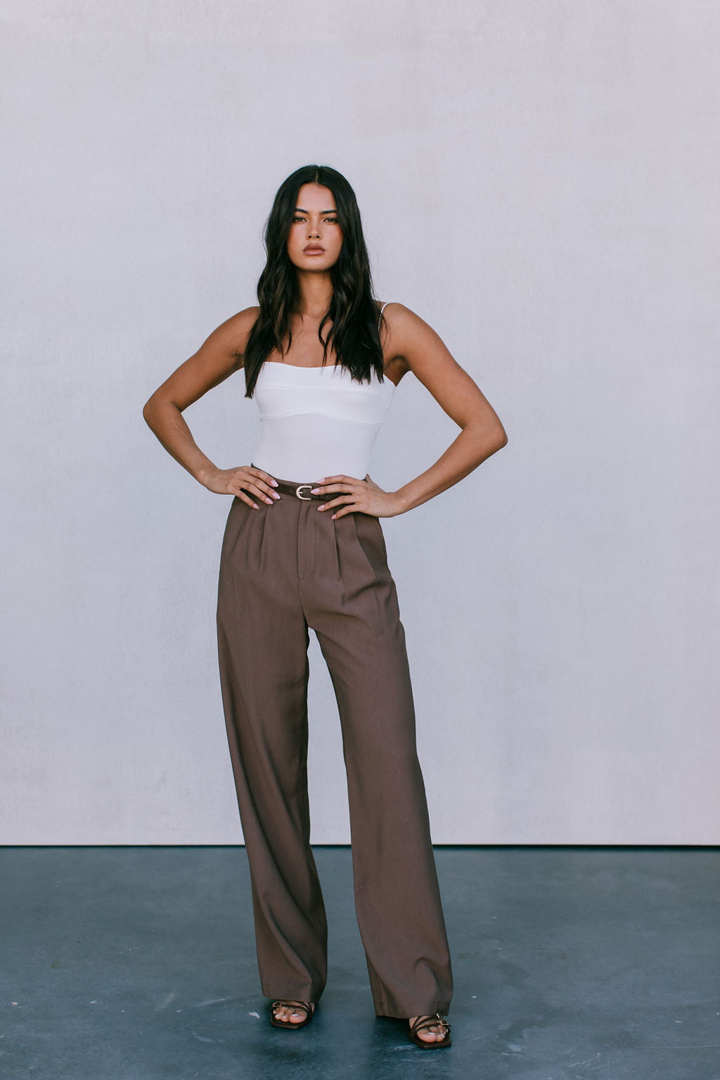 Mayda Tailored Pants - Chocolate Brown