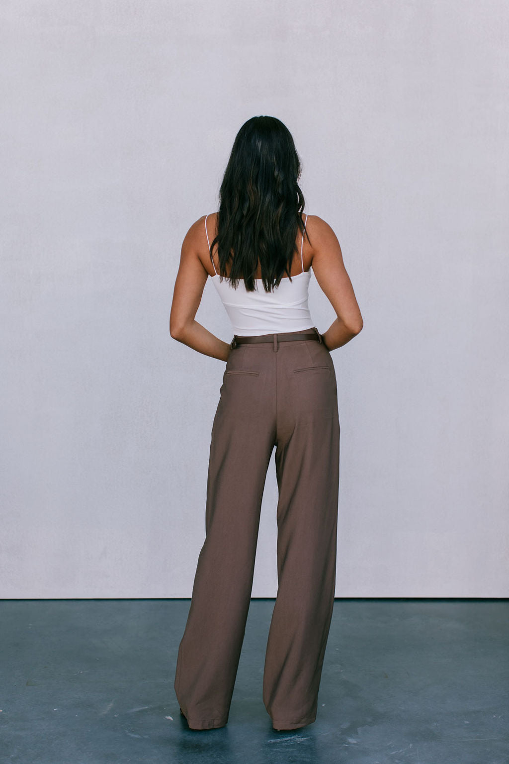 Mayda Tailored Pants - Chocolate Brown