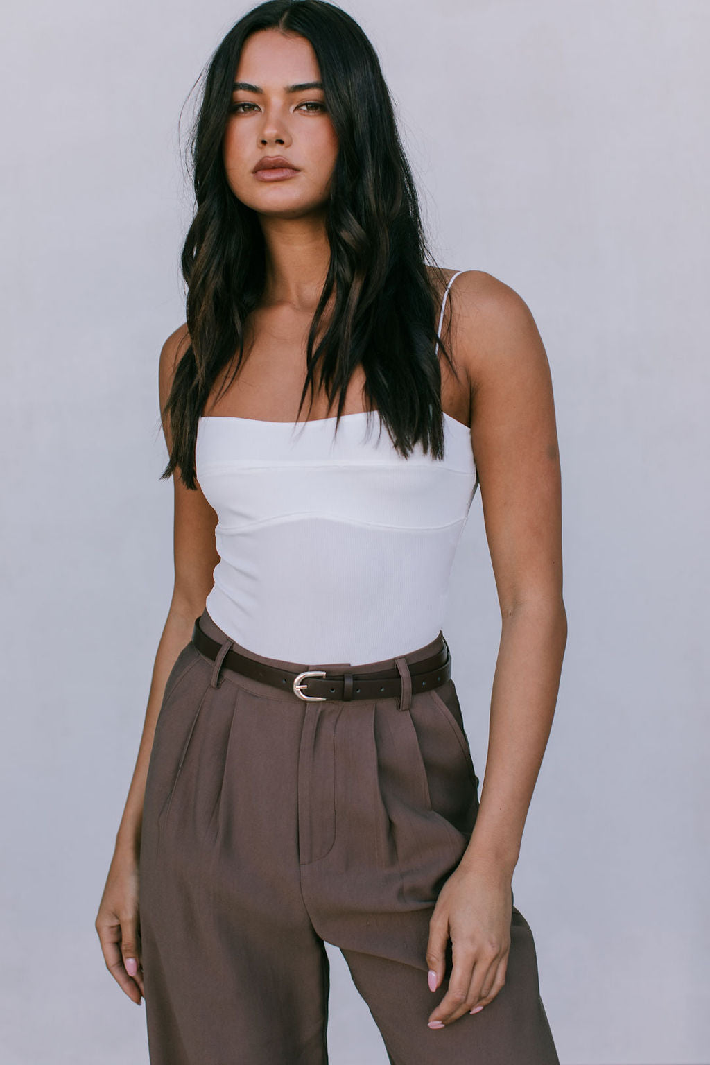 Mayda Tailored Pants - Chocolate Brown