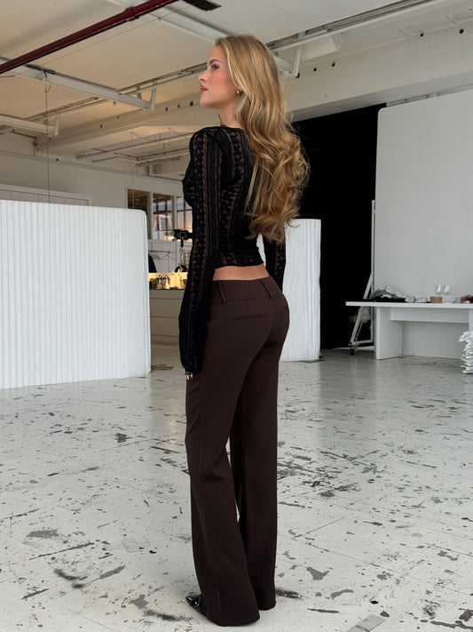 Lyra lace top - black