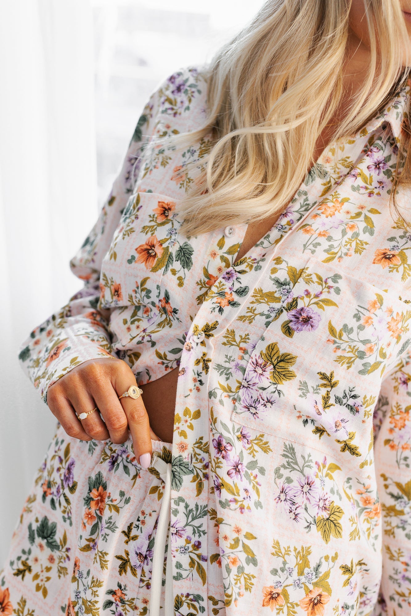 Citta Pants - Floral Tile Print