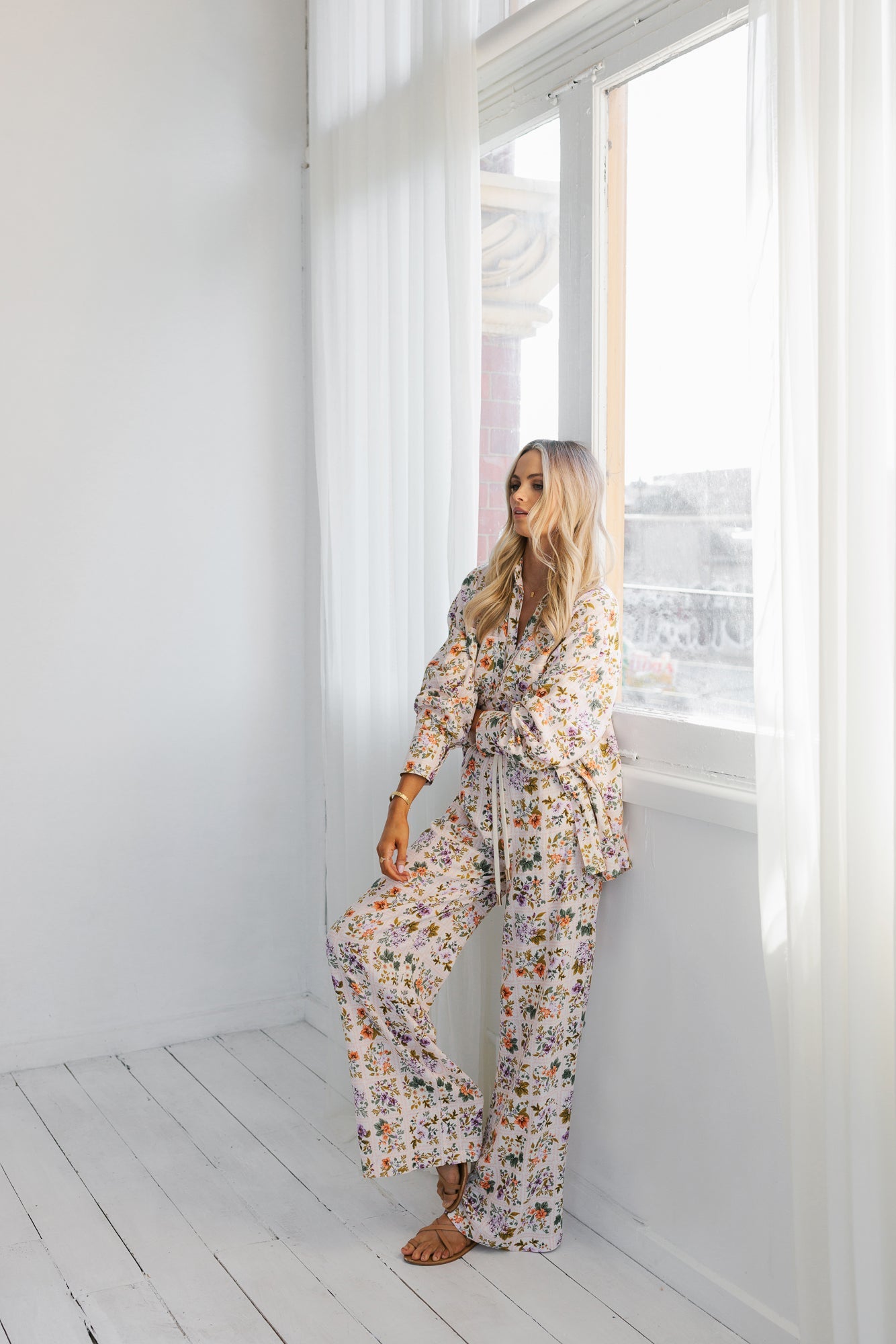 Citta Pants - Floral Tile Print