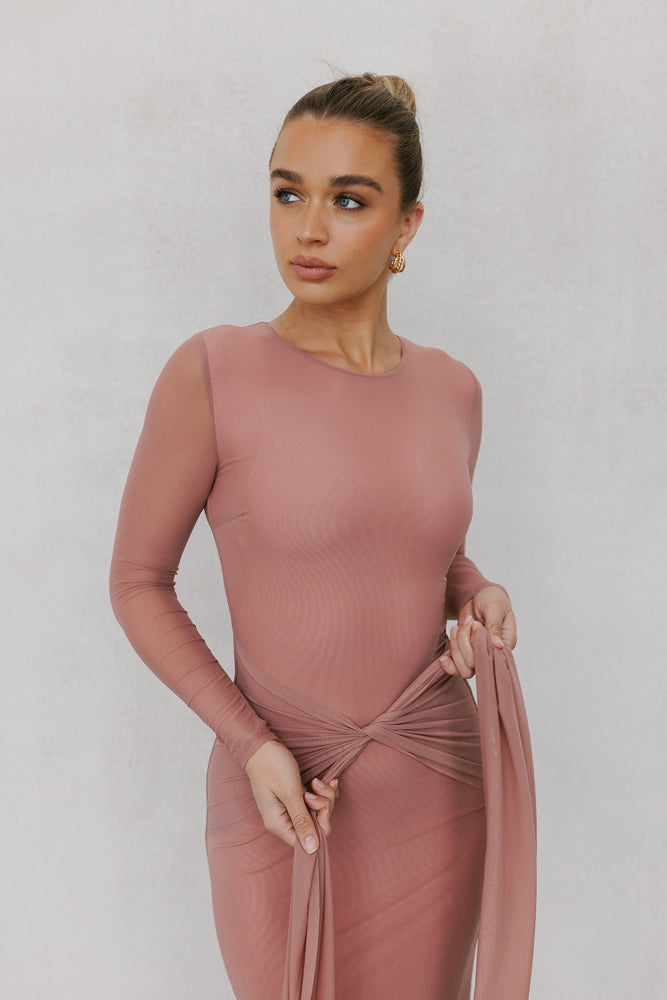 Bobbi Maxi Dress - Rose Mesh