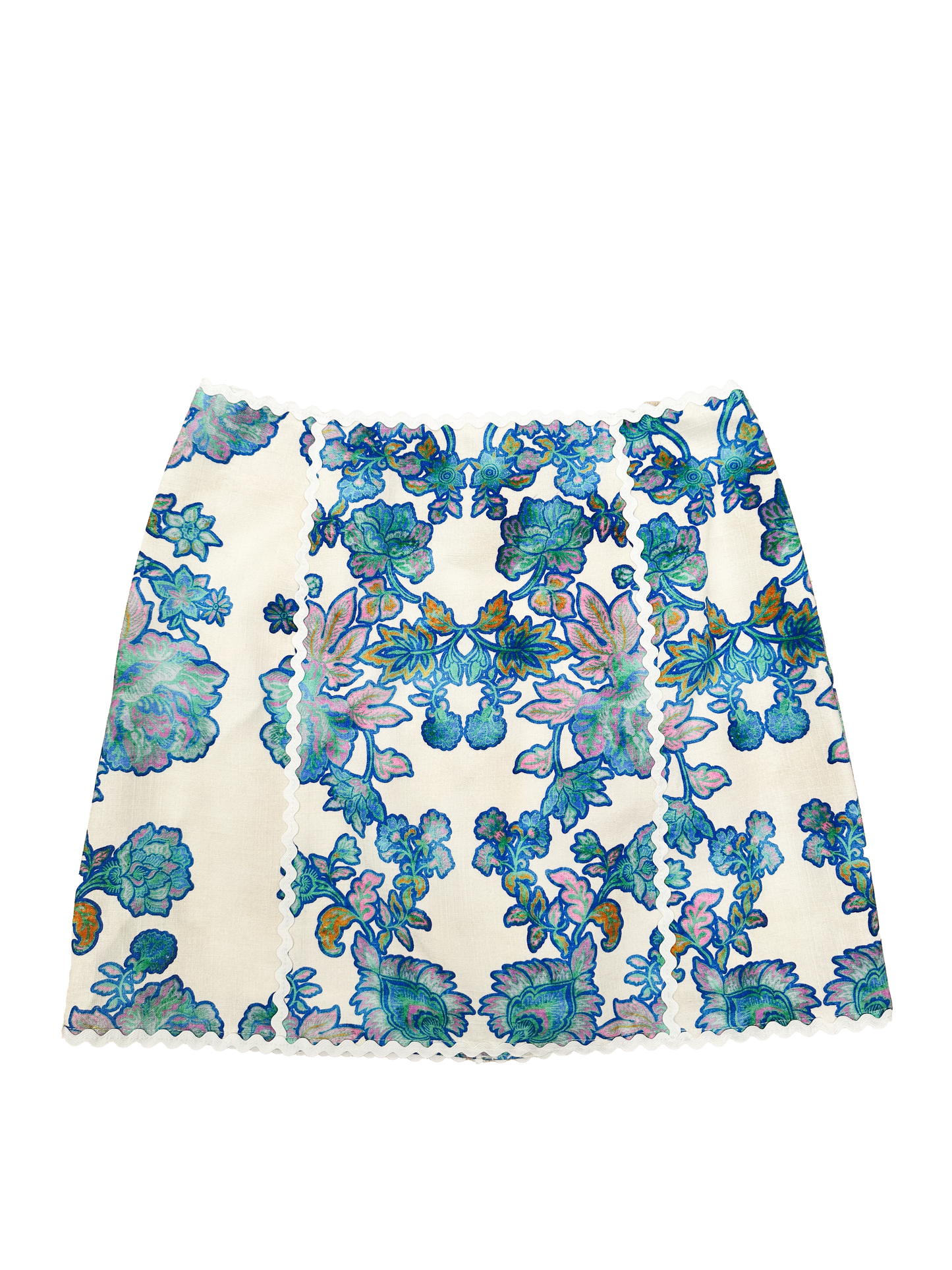 Aprire Mini Skirt - Cobalt Floral Print