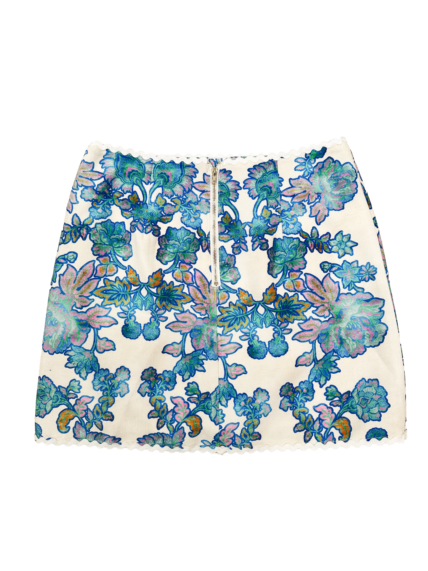 Aprire Mini Skirt - Cobalt Floral Print