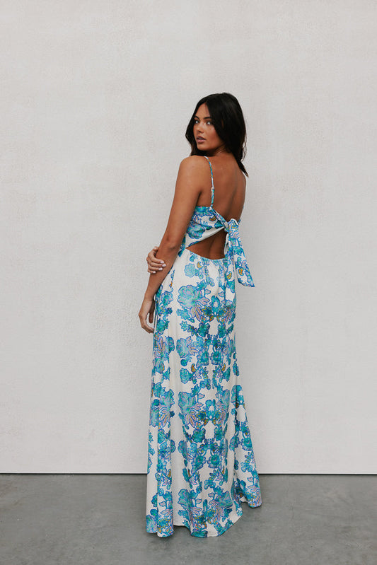 Grazie Maxi Dress - Cobalt Floral