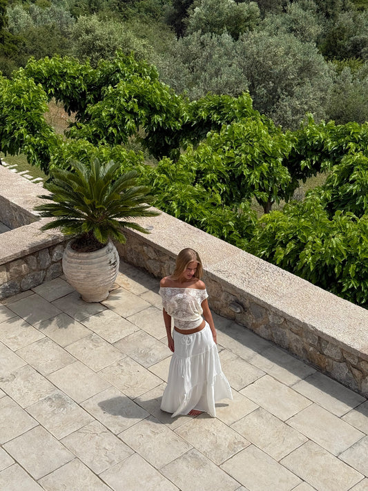 Iris lace top - cream