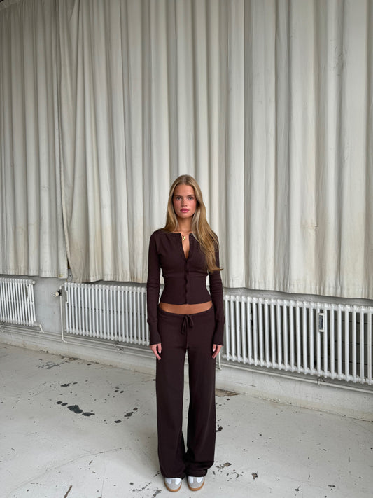 Knit Cardigan - dark brown