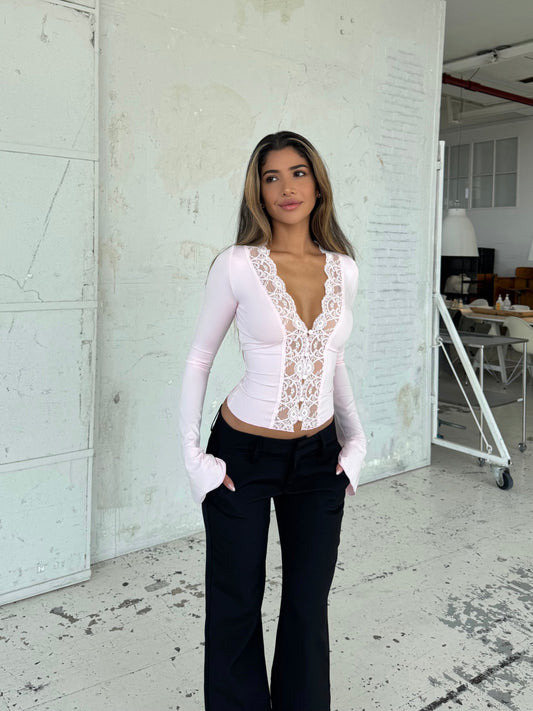 Pretty Luna basic top - pink