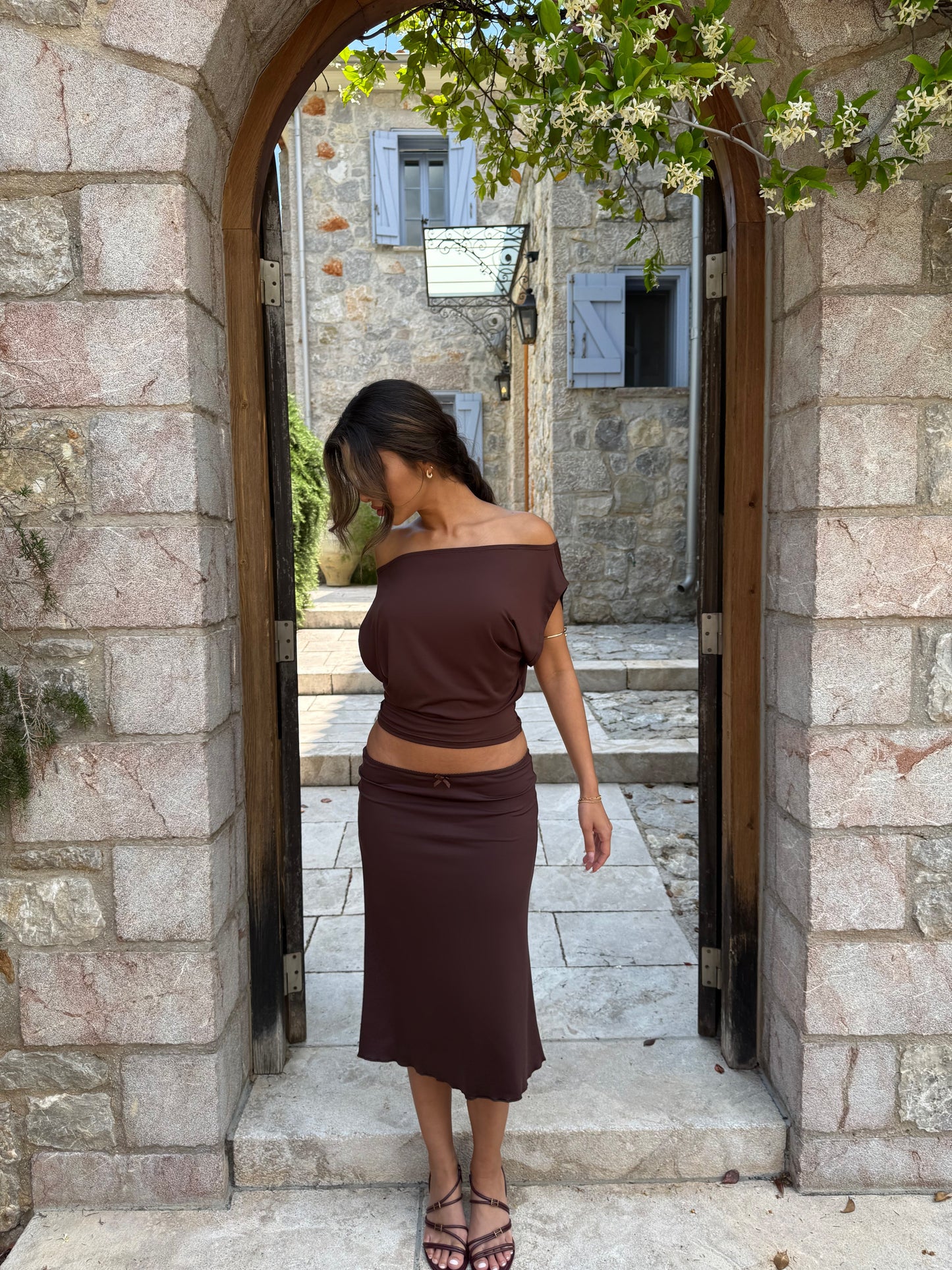 Hera basic top - dark brown