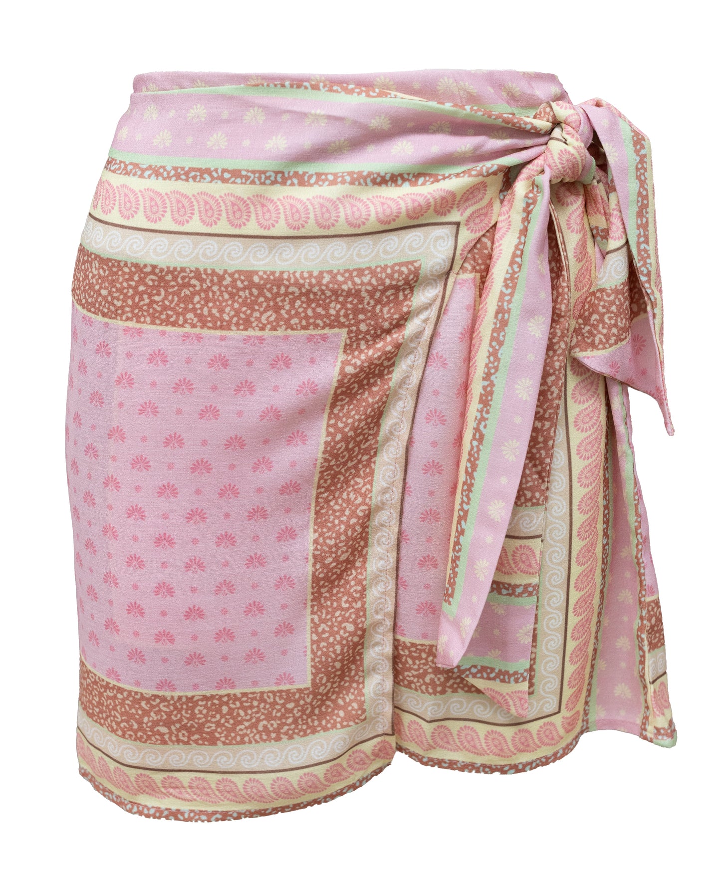 Vigo Mini Skirt - Pink Tile Print