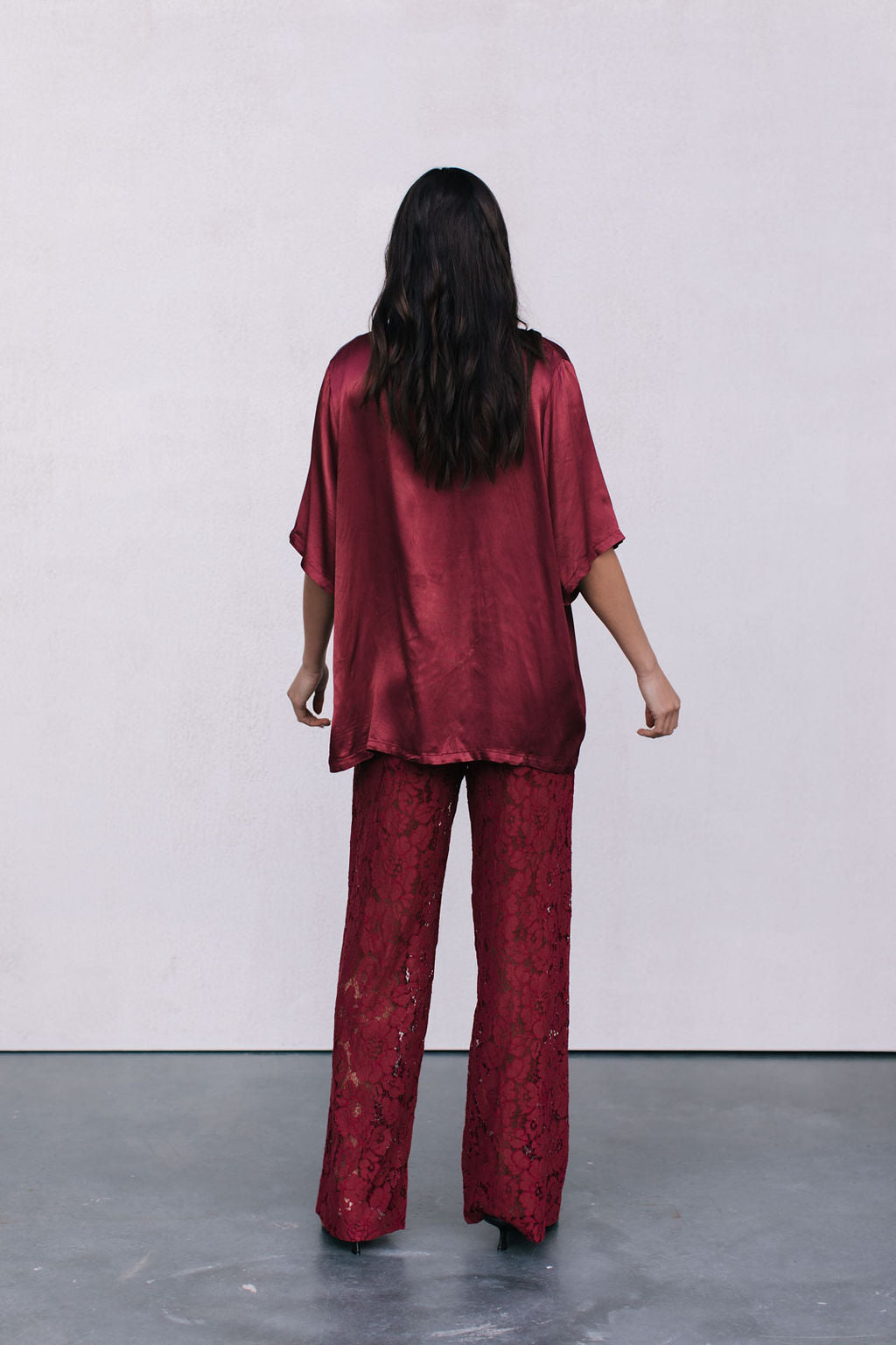 Ilsuo Pants - Burgundy Lace