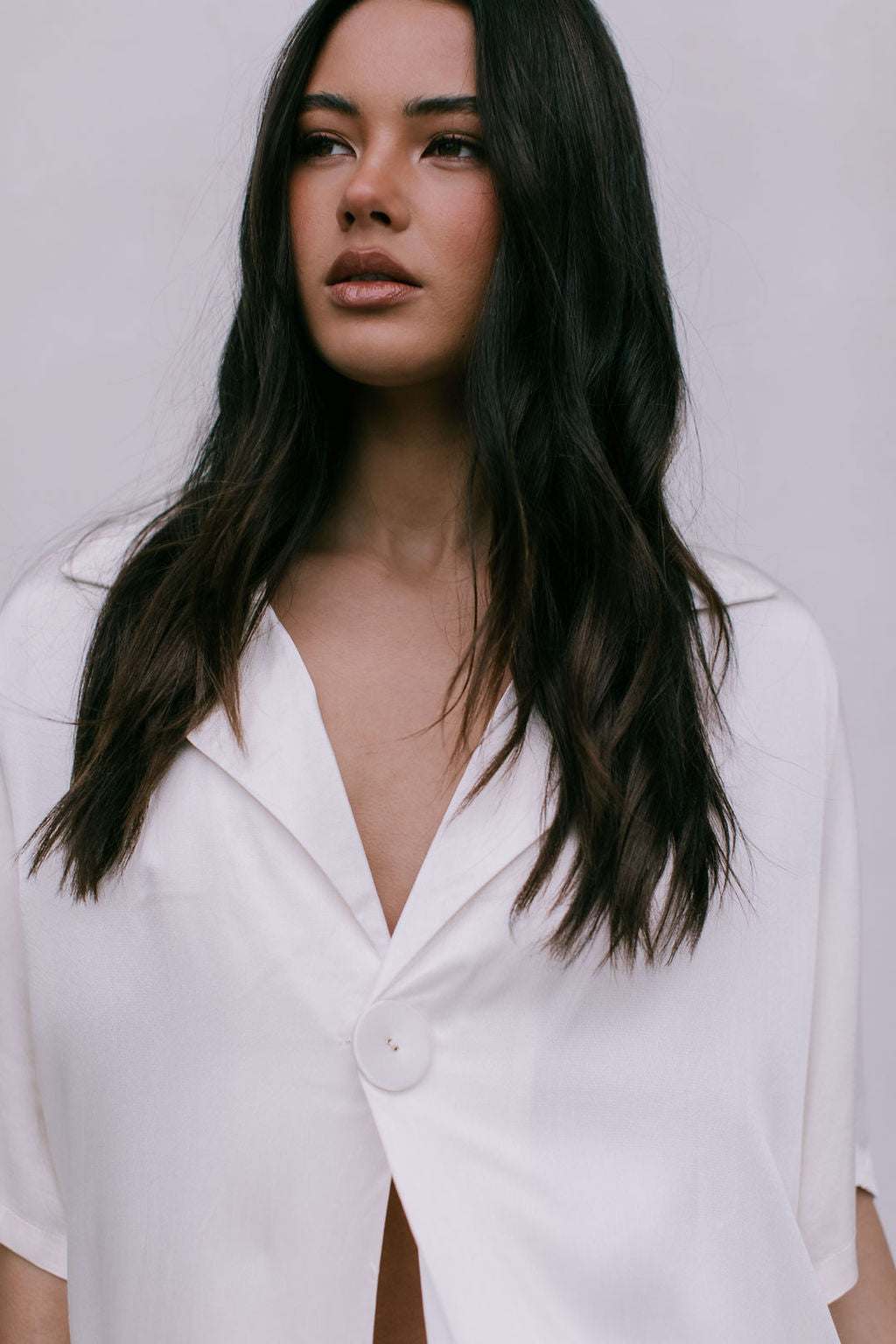 Francesca Shirt - Cream Satin