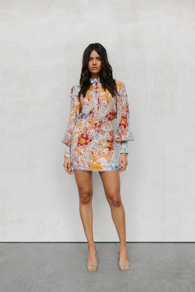 Aprire Mini Skirt - Bloom Floral Print