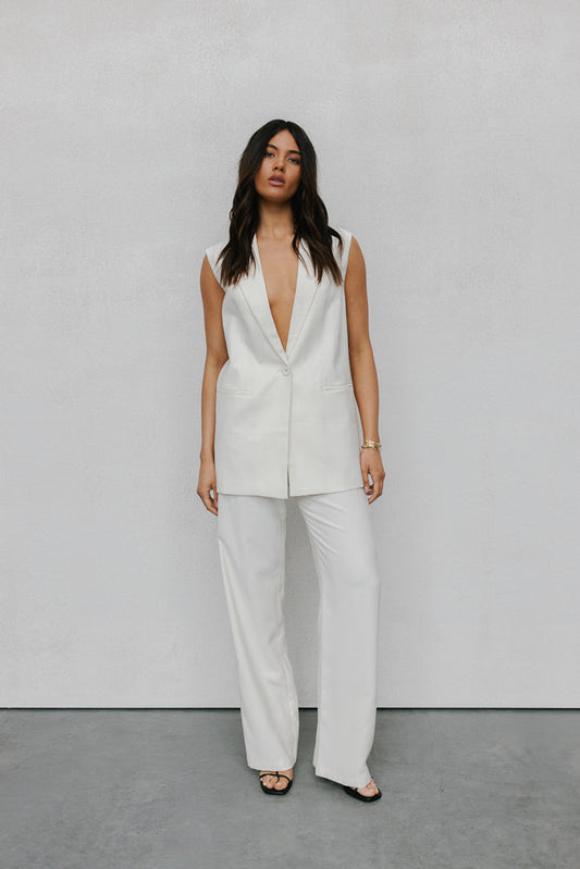 Uerella Tailored Vest - Bone
