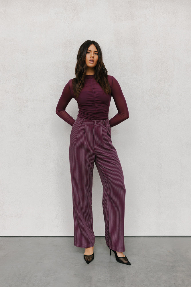 Finn Long-sleeve Top - Plum Mesh