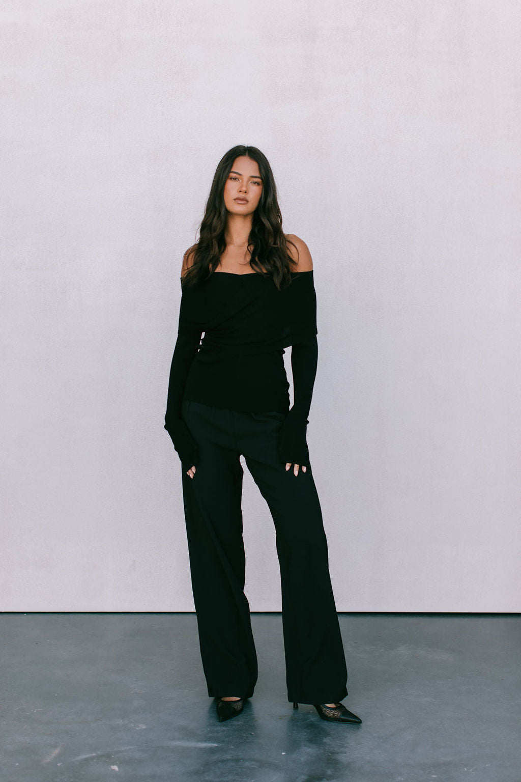 Nima Knit Long-sleeve Top - Black