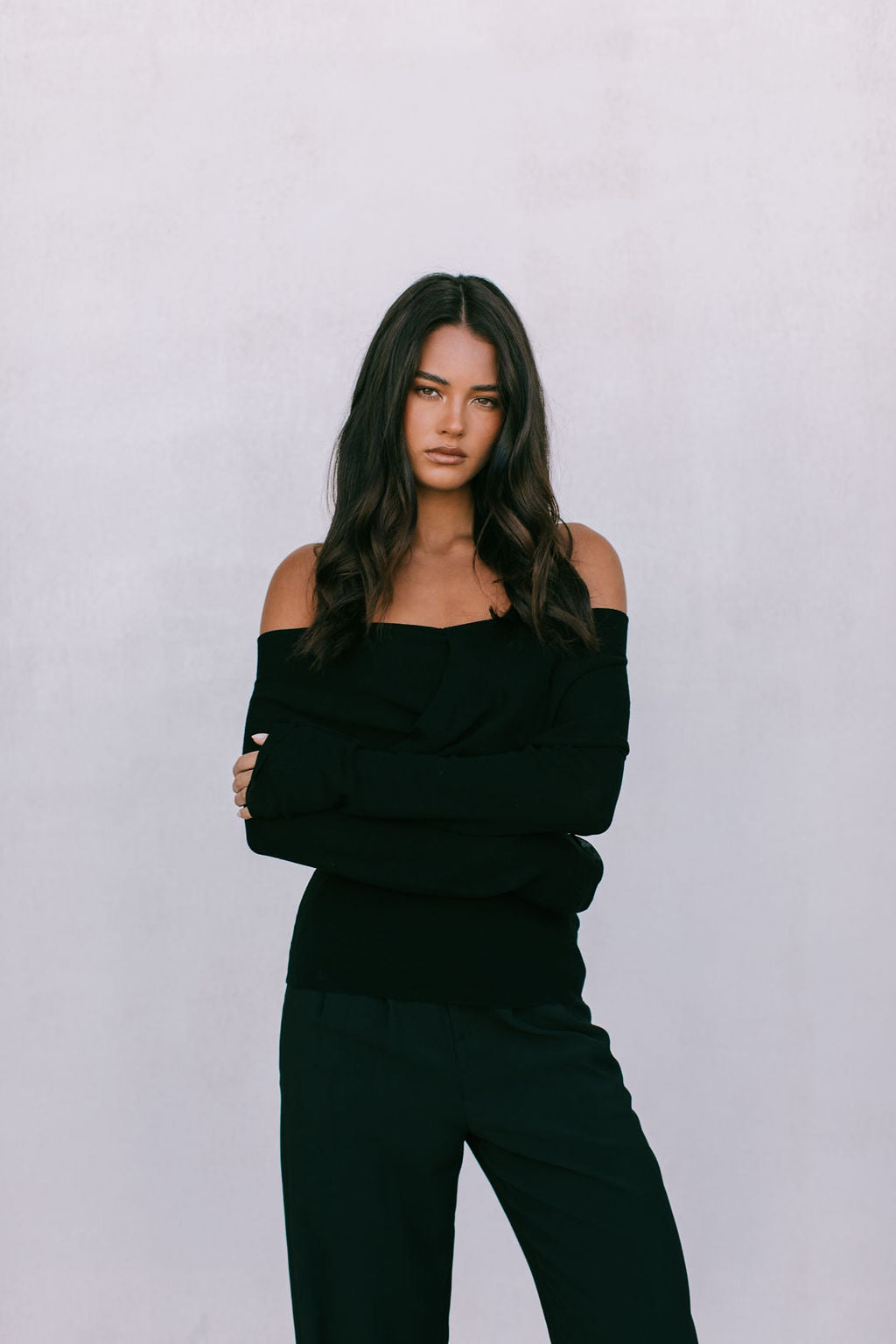 Nima Knit Long-sleeve Top - Black