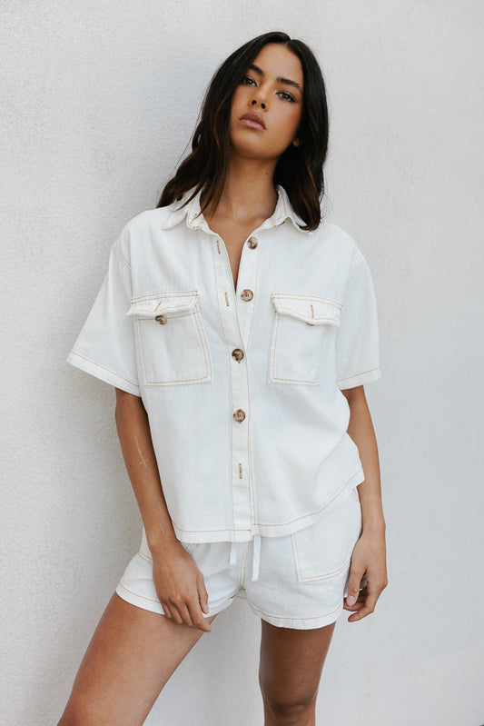 Brittanie Set - Ivory Denim