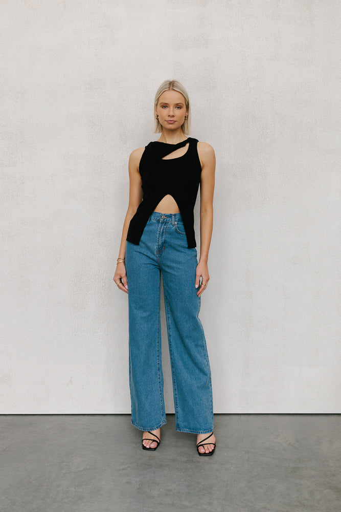 Whitlee Top - Black Knit