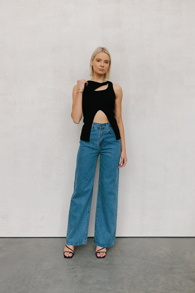 Whitlee Top - Black Knit