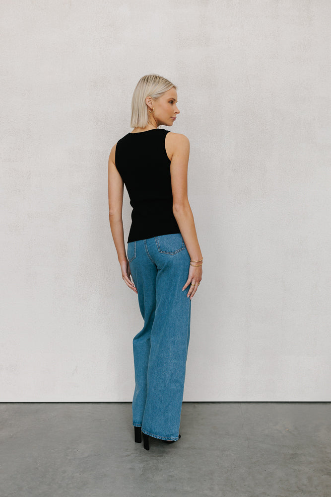 Whitlee Top - Black Knit