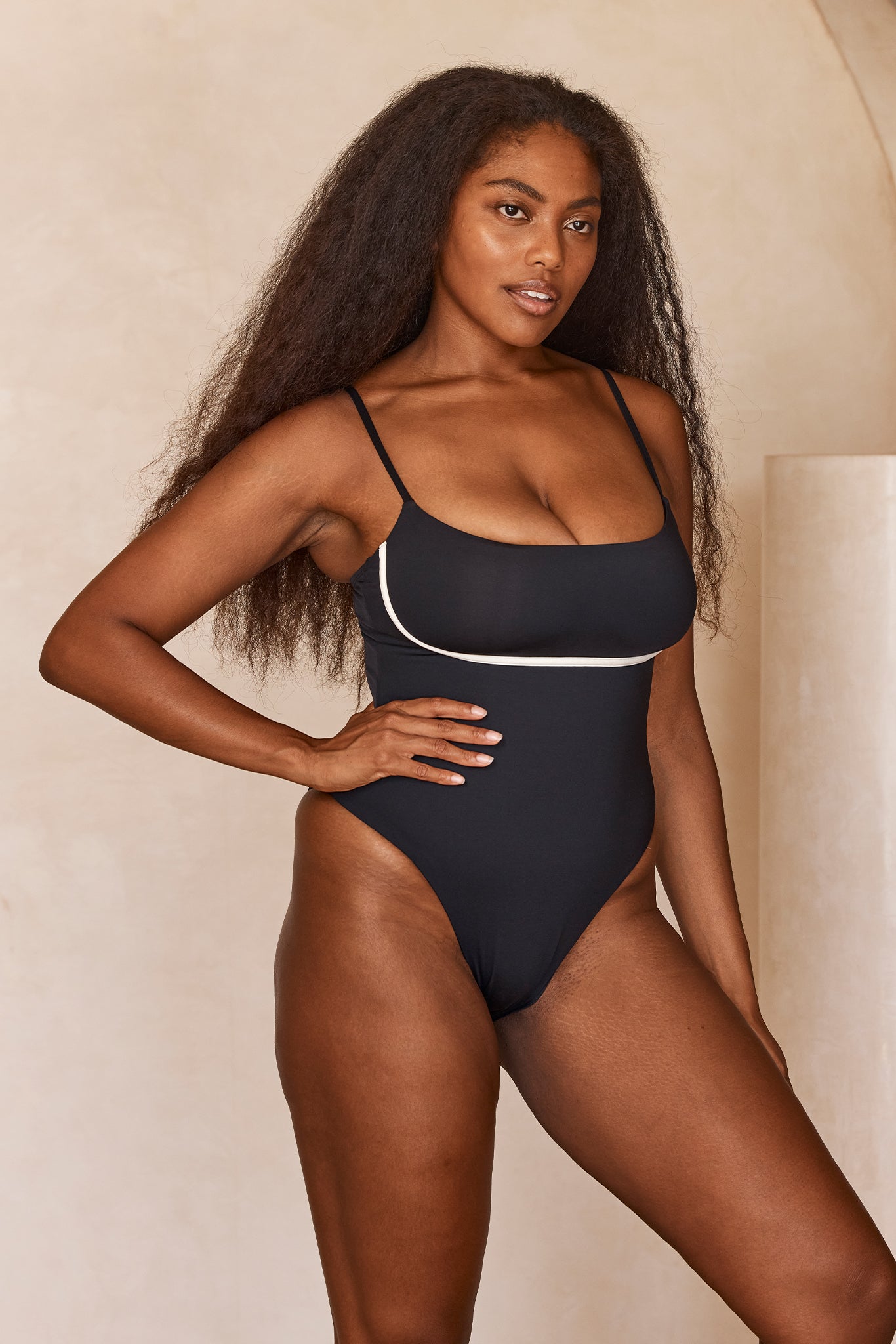 Sausalito One Piece - Black/Ivory