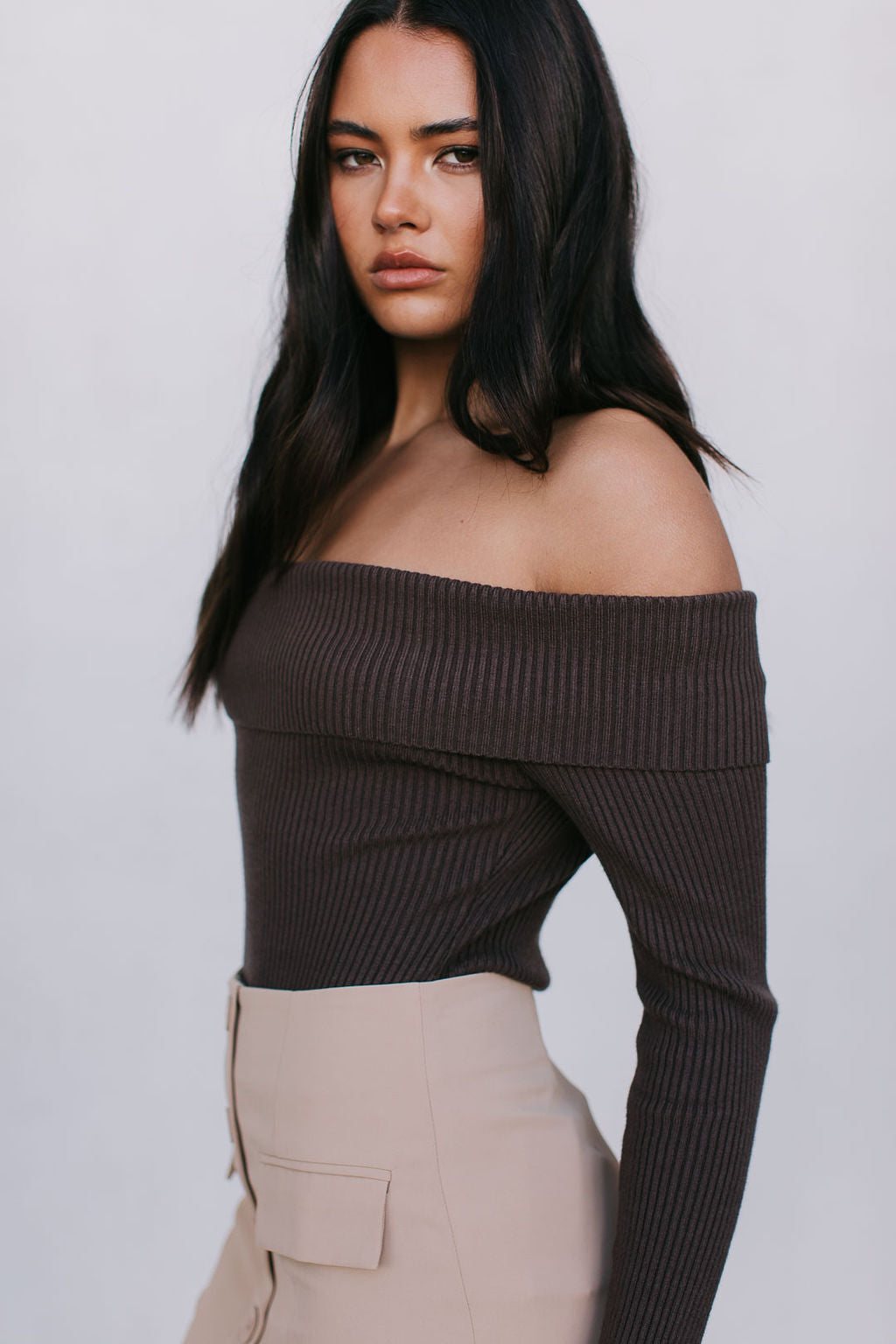 Haider Mini Skirt - Beige