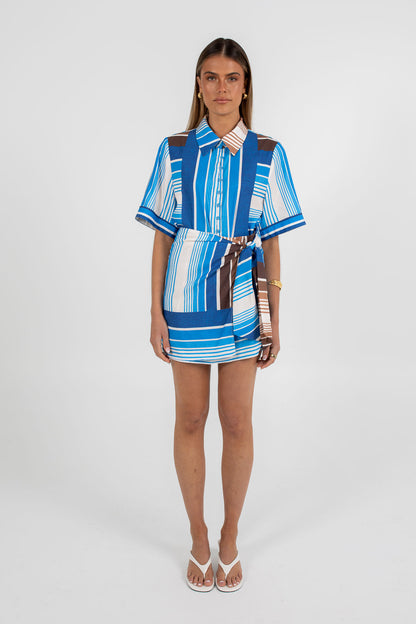 COMING SOON - Ioannina Mini Skirt - Paros Stripe
