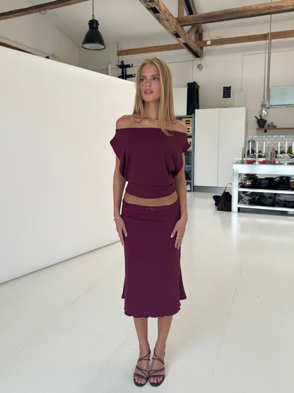 Hera basic top - burgundy
