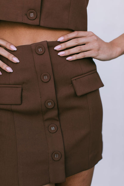 Daya Cropped Top - Chocolate Brown