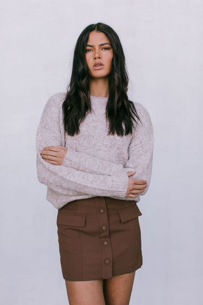 Haider Mini Skirt - Chocolate Brown