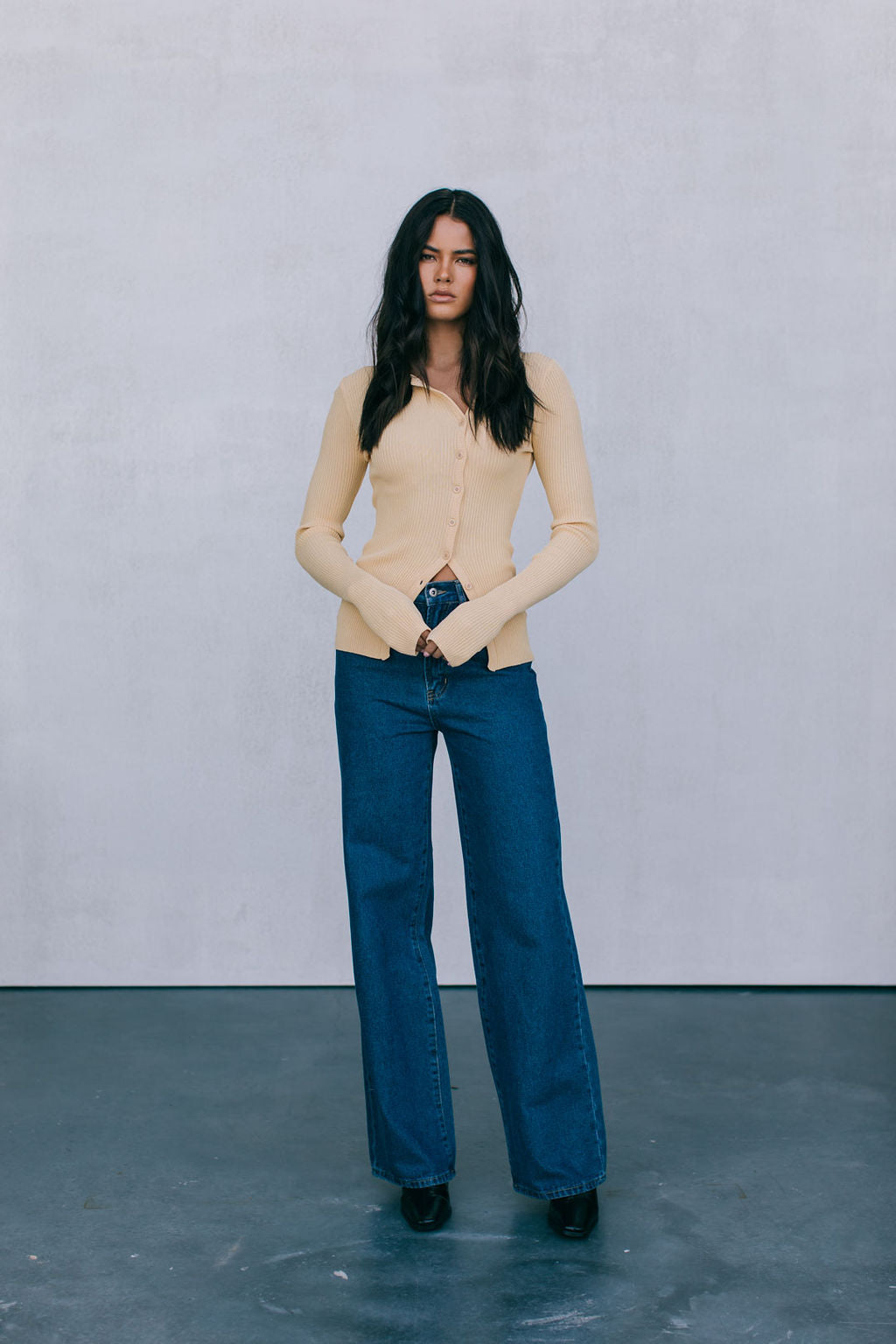 Brianna Knit Top - Butter Yellow