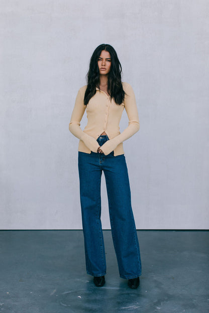 Brianna Knit Top - Butter Yellow