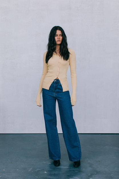 Brianna Knit Top - Butter Yellow