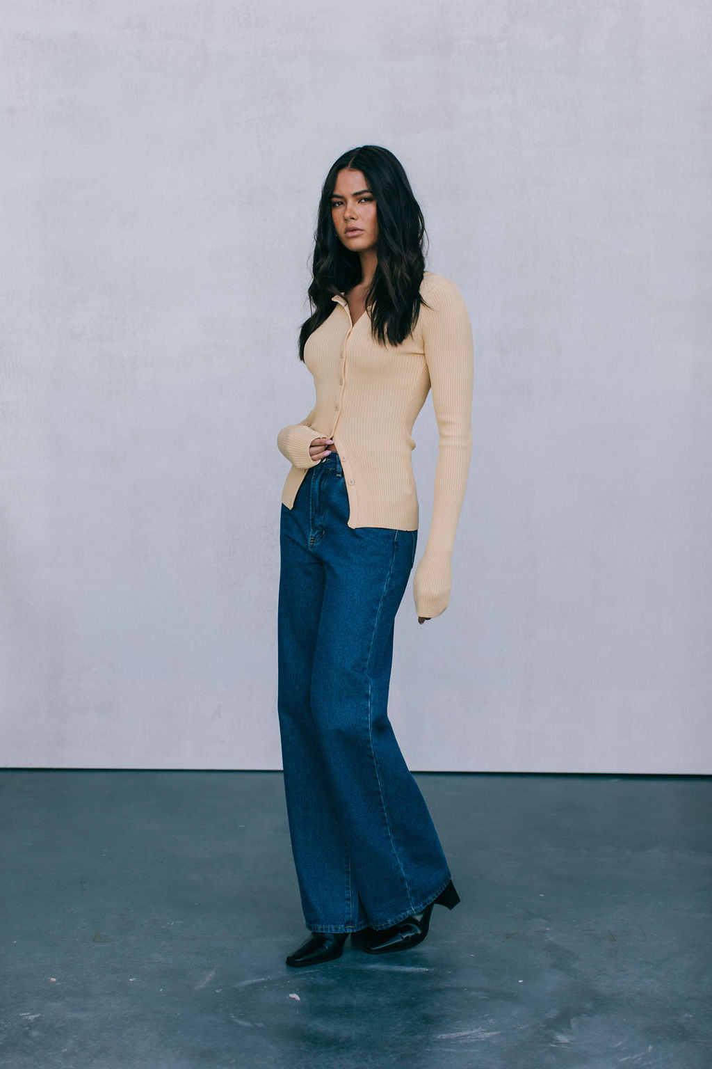 Brianna Knit Top - Butter Yellow