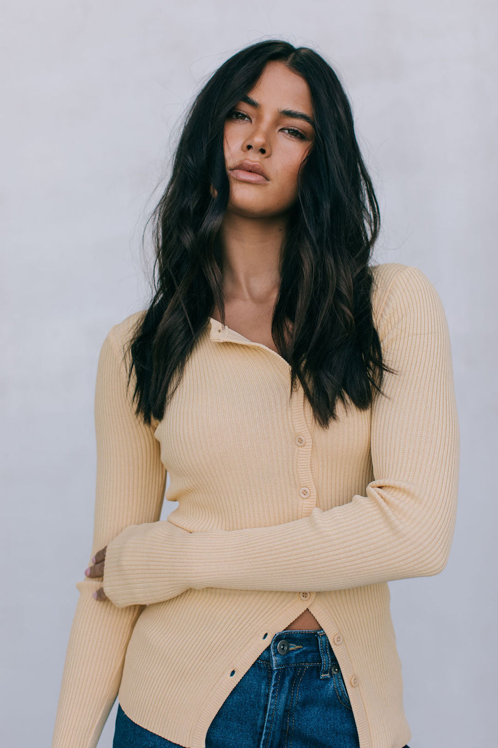 Brianna Knit Top - Butter Yellow